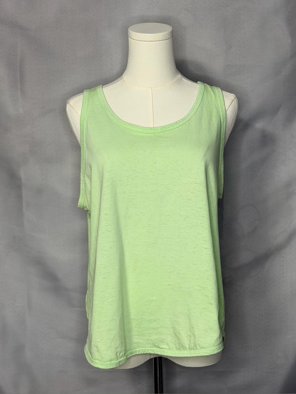 Hunt Club Neon Green Tank Top 90s Vintage